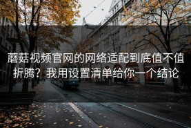 蘑菇视频官网的网络适配到底值不值折腾？我用设置清单给你一个结论